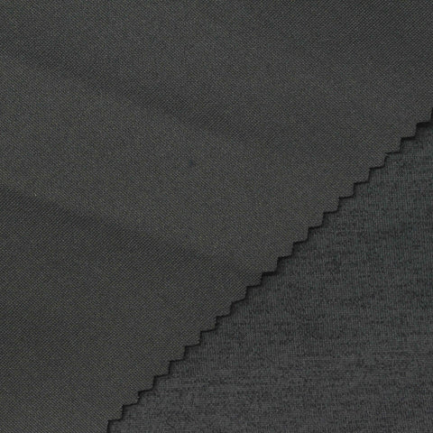 Dark Grey Heathered-Marl Scuba Knit, Polyester, 272 gsm