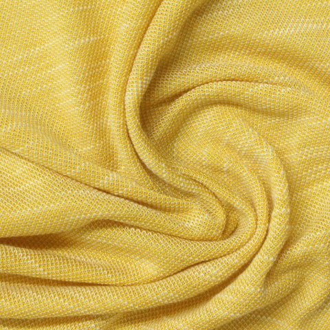 Yellow Marl Piqué Knit, Poly-Viscose