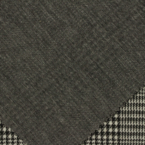 Black Houndstooth Jacquard, Poly-Viscose, 285 gsm