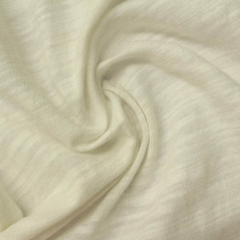 Slub 100% Cotton Jersey Knit Fabric, 147 gsm, 210 cm — Beige