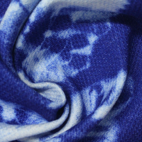 Blue Abstract Knit, Poly-Viscose