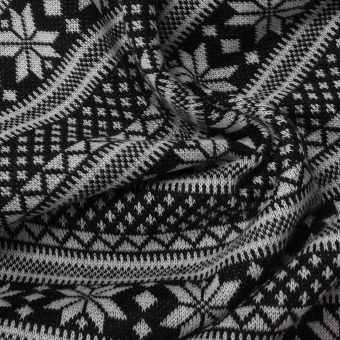 Black Geometric Jacquard, Polyester, 314 gsm
