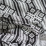Black Geometric-Diamond Jacquard, Cotton-Poly — photo 3