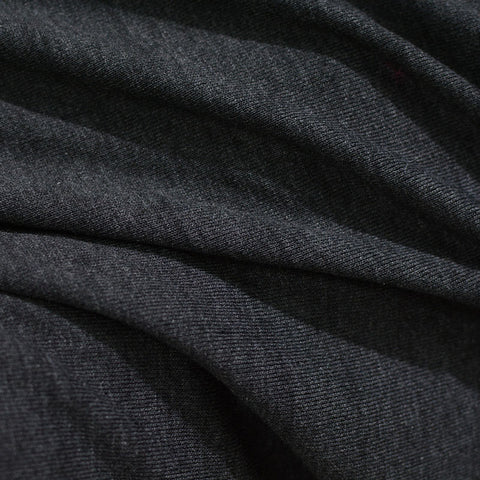 Dark Grey Marl Jersey Knit, Poly-Viscose, 218 gsm