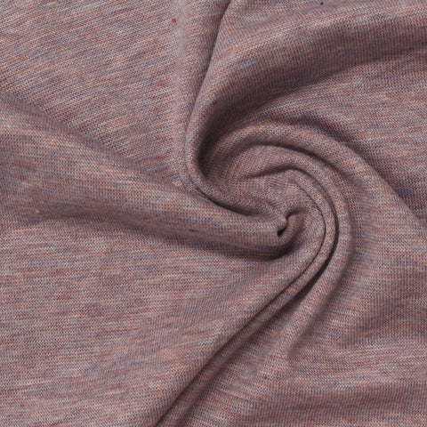 Pink Marl Rib Knit, Poly-Viscose, 180 gsm