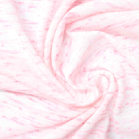 Pink Marl Jersey Knit, Poly-Linen, 130 gsm