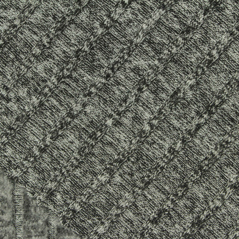Grey Marl Rib Knit, Poly-Viscose, 220 gsm, 160 cm, ref EF-247644