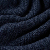 Slub Polyester Cotton French Terry Fabric, 300 gsm, 172 cm — Navy — photo 3