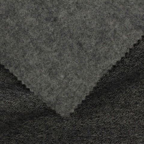 Dark Grey Marl French Terry, Poly-Cotton, 270 gsm