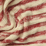 Cream Horizontal-Stripe Chunky Knit, Cotton-Poly — photo 3