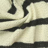 Dark Grey Horizontal-Stripe Chunky Knit, Cotton-Poly — photo 3