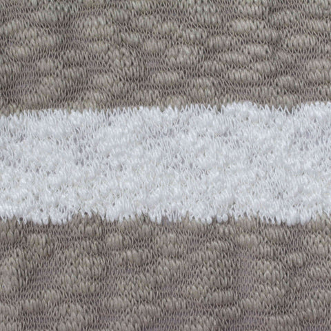 White Stripes Chunky Knit, Poly-Viscose, 330 gsm