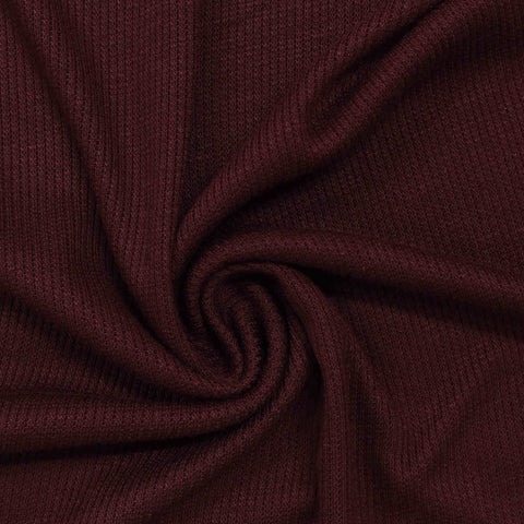 Viscose Stretch Rib Knit Fabric, 171 gsm, 119 cm — Red