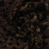 Dark Brown Leopard Rib Knit, Polyester — photo 3