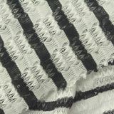 Black Horizontal-Stripe Chunky Knit, Polyester — photo 3