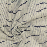 Beige Horizontal-Line Jacquard, Poly-Cotton — photo 3