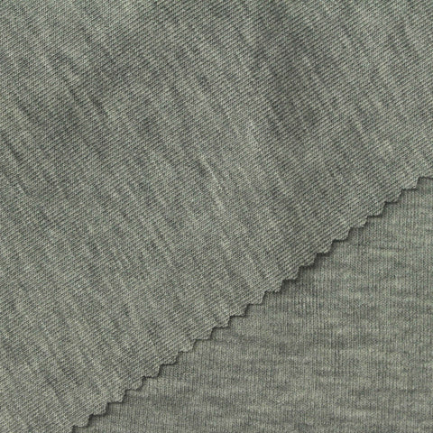 Modal Acrylic Stretch Rib Knit Fabric, 180 gsm, 165 cm — Grey