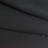 Cotton Stretch Rib Knit Fabric, 404 gsm, 165 cm — Black — photo 3