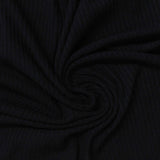 Viscose Stretch Knit Fabric, 220 gsm, 130 cm — Black — photo 3