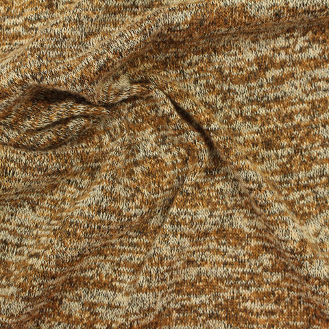 Brown Marl Knit, Polyester, 222 gsm