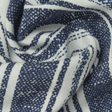 Blue Vertical-Stripe Woven, Cotton — photo 3