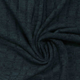 Dark Teal Textured Rib Knit, Polyester — photo 3