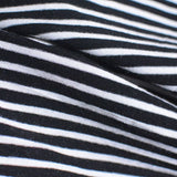 Black Horizontal-Stripe Knit, Viscose — photo 3
