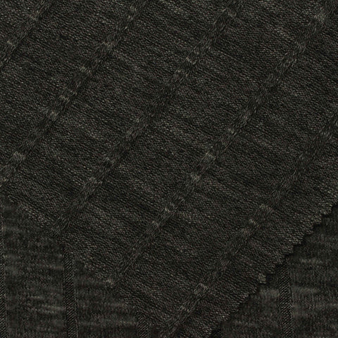 Dark Grey Marl Rib Knit, Viscose-Poly, 280 gsm, 170 cm