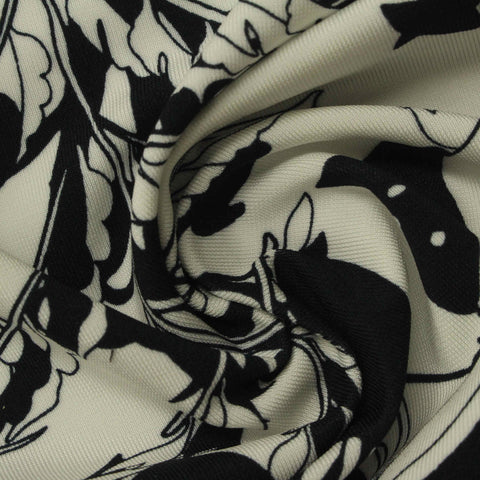 Black Abstract Knit, Viscose, 289 gsm