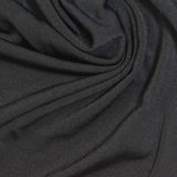 Polyester Stretch Linen-Look Fabric, 180 gsm, 160 cm — Black — photo 3