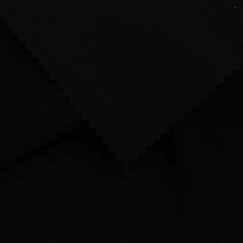 Brushed Viscose Nylon Stretch Ponte Knit Fabric, 441 gsm — Black