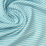 Light Blue Horizontal-Stripe French Terry, Viscose-Poly — photo 3