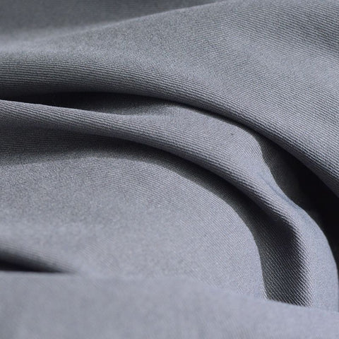 Cotton Polyester Stretch Twill Fabric, 220 gsm, 136 cm — Grey, ref EF-7388