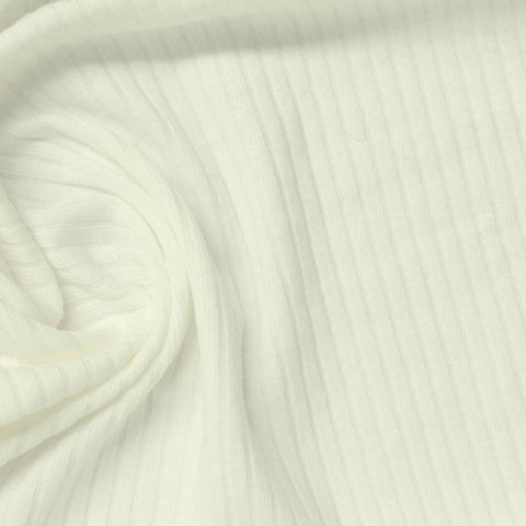 Cotton Stretch Rib Knit Fabric, 182 gsm, 150 cm — Beige