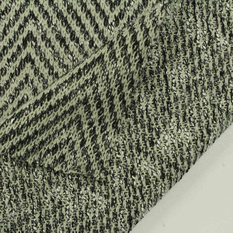 Black Chevron Chunky Knit, Poly-Viscose