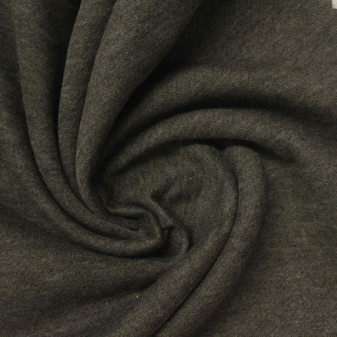 Dark Olive Marl French Terry, Poly-Viscose