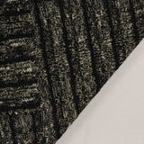 Black Marled-Stripe Rib Knit, Poly-Viscose — photo 3