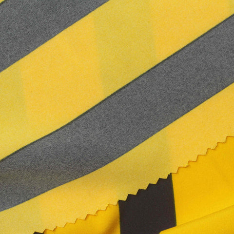 Yellow Vertical-Stripe Woven, Polyester