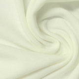 Polyester Cotton Stretch Rib Knit Fabric, 230 gsm, 180 cm — White — photo 3