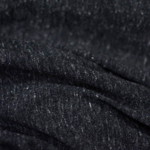 Dark Grey Marl Jersey Knit, Cotton-Poly, 142 gsm