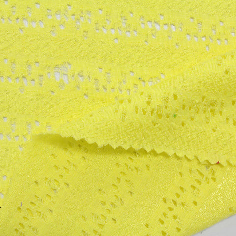 Yellow Openwork Jacquard, Polyester, 138 gsm