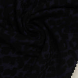 Dark Blue Tone-on-Tone Animal Print Jacquard, Poly-Viscose — photo 3
