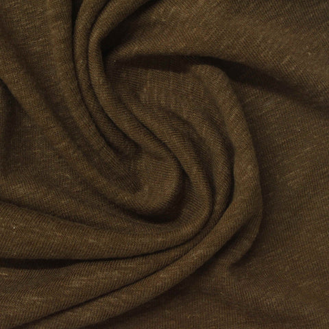 Heathered Brown Marl Knit, Linen-Viscose