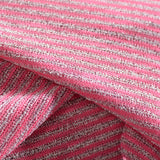 Pink Horizontal-Stripe Knit, Poly-Viscose — photo 3