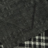 Black Plaid Interlock Knit, Poly-Viscose — photo 3
