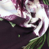White Flowers Scuba Knit, Polyester — photo 3