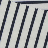 Navy Horizontal-Stripe Ponte Knit, Viscose-Poly — photo 3