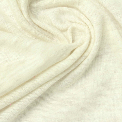 Light Off-White Marl Jersey Knit, Cotton