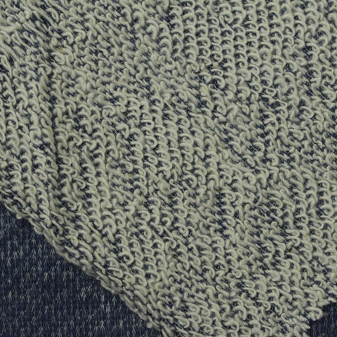 Dark Blue Marl French Terry, Cotton-Poly, 200 gsm