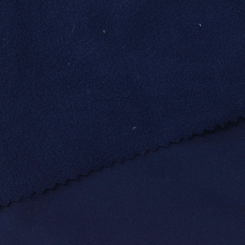 Polyester Stretch Fleece Fabric, 223 gsm, 156 cm — Navy